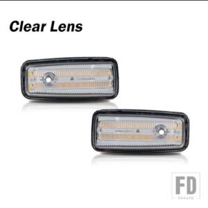 メルセデスベンツ ダイナミックアンバーLEDサイドマーカーGクラスW463 W461 G500 G550 G55 G63 G65ウィンカーライトOEMサイドマーカーランプ - Clear Lens