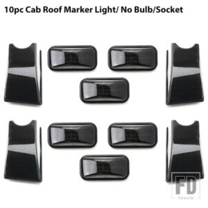 車キャブマーカーライトトップルーフライトハザード灯ドームライトランプハマーH2 SUV SUT 2003-2009用カーアクセサリー - 10pc No Bulb