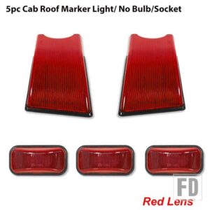 車キャブマーカーライトトップルーフライトハザード灯ドームライトランプハマーH2 SUV SUT 2003-2009用カーアクセサリー - 5pc No Bulb2