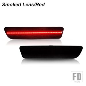 フォード サイドマーカーライト マスタング用 レッドパーキングランプ LED リアサイドマーカーライト マスタング 2005-2009 用 - Smoked Lens Red