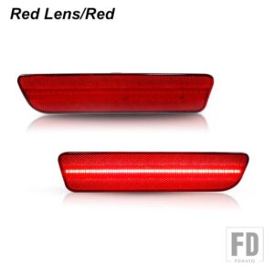 フォード サイドマーカーライト マスタング用 レッドパーキングランプ LED リアサイドマーカーライト マスタング 2005-2009 用 - Red Lens Red