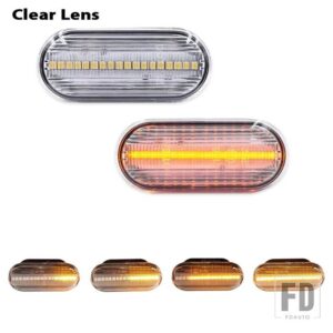 フォード VW ボラ ゴルフ 3 4 パサート 3BG ポロ SB6 セアト イビサ レオン シュコダ 用 LED ダイナミック サイドマーカー ウィンカーラ - Clear Lens Dynamic