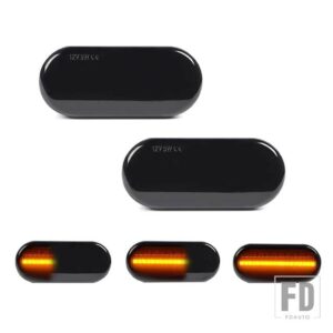 フォード VW ボラ ゴルフ 3 4 パサート 3BG ポロ SB6 セアト イビサ レオン シュコダ 用 LED ダイナミック サイドマーカー ウィンカーラ - Smoked Lens Dynamic