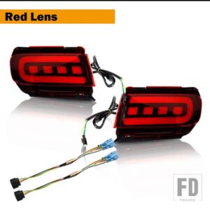 トヨタ ランドクルーザー プラド 150 LC150 FJ150 GRJ150 バンパーリフレクターライト 2個 テールブレーキランプリアフォグランプ機能 - Red Lens