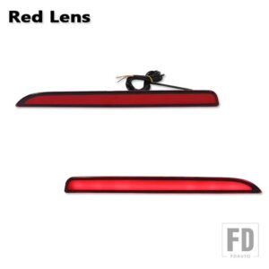 フォード テールライトスタイル レッド 3D オプティック LED リアバンパーリフレクター ドライビングテールブレーキライト 2016-2017 エクスプ - Red Lens