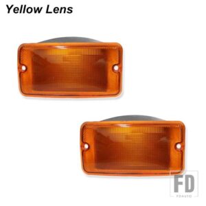 フロントバンパーウィンカーライトハウジングアセンブリJEEP 1997-2006 WRANGLER TJ用OEMアンバー/イエローランプ55157033AAと交換 - Yellow Lens