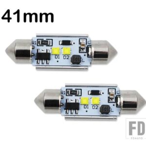 C5W LED電球 CANBUS OBC 12V フェストゥーン 31mm 36mm 39mm 41mm 44mm C10W LED 自動車内装ドームランプ 読書灯 カーゴエリア ホワイト - 41MM-42MM