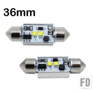 C5W LED電球 CANBUS OBC 12V フェストゥーン 31mm 36mm 39mm 41mm 44mm C10W LED 自動車内装ドームランプ 読書灯 カーゴエリア ホワイト - 36MM