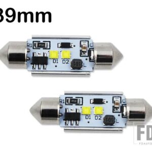 C5W LED電球 CANBUS OBC 12V フェストゥーン 31mm 36mm 39mm 41mm 44mm C10W LED 自動車内装ドームランプ 読書灯 カーゴエリア ホワイト - 39MM