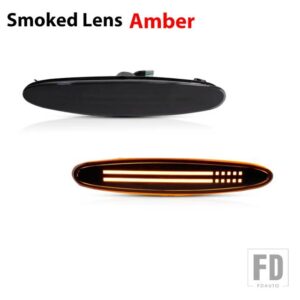 マツダ スモークレンズ アンバー LED フロントバンパー サイドマーカー インジケーターライト ウィンカーランプ 2003-2008 6 スピード6 GG GY - Smoke Lens Amber