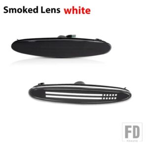マツダ スモークレンズ アンバー LED フロントバンパー サイドマーカー インジケーターライト ウィンカーランプ 2003-2008 6 スピード6 GG GY - Smoke Lens white