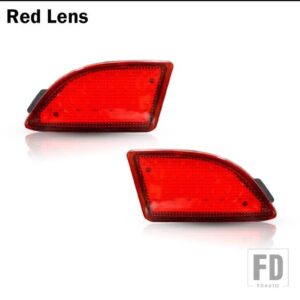 マツダ 3 アクセラ ハッチバック 2013-16 用 レッド リアブレーキストップライト 2個 LED バンパーリフレクターランプ - Red Lens