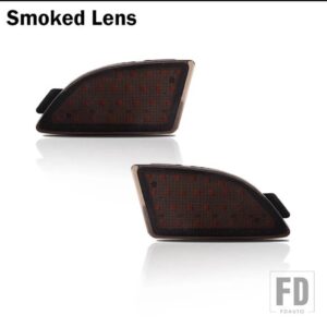 マツダ 3 アクセラ ハッチバック 2013-16 用 レッド リアブレーキストップライト 2個 LED バンパーリフレクターランプ - Smoked Lens