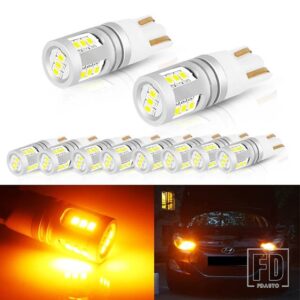 W5W LED T10 CANBUS 自動車用 ランプ 168 194 ウィンカー パーキングライト サイドマーカーライト バックアップ リバースライト 12V-32V - Yellow