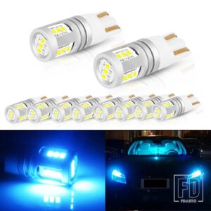 W5W LED T10 CANBUS 自動車用 ランプ 168 194 ウィンカー パーキングライト サイドマーカーライト バックアップ リバースライト 12V-32V - Crystal blue