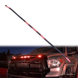 トヨタ 5バー/セクション フードバルジ グリルライト 2014-2021 タンドラ フロントグリルライト ランニング/ポジションライト用 - Red