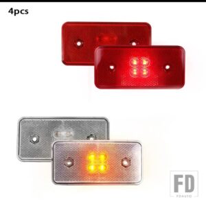 メルセデスベンツ W463 Gクラス G500 G550 G55 G63 AMG 2002-2014 フロントアンバーリアレッドLEDサイドマーカーバンパーリピーターライトラン - Amber Red