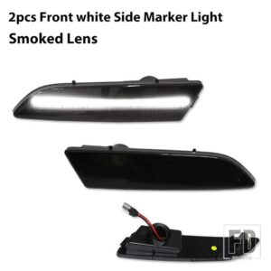 4PCS LEDサイドマーカーライトバンパーフロントアンバー＆リアレッドウィンカーライト2004-07 -2008 クライスラークロスファイア用 - 2pc Front white