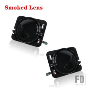 アンバーイエロー LED サイドマーカーライト/フェンダーフレアランプ 2007-2017 JEEP WRANGLER JK JK UNLIMITED 用 ウィンカーライト - Smoked Lens