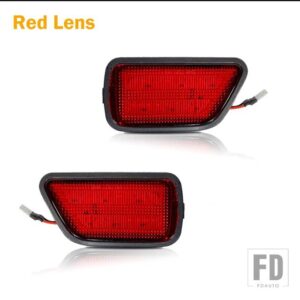 ホンダ 自動車用 赤色 LED CR-V 右助手席側リアバンパー 赤色 サイドマーカーライト ランプ パーキング/ドライビングライト 12V 1997-2001 - Red Lens
