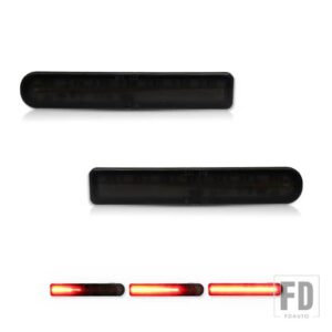 トヨタ テールライトスタイル LED バンパーリフレクターライト 2007-2014 FJ クルーザー TSX テール/ブレーキリアフォグランプウィンカー - Smoke Lens