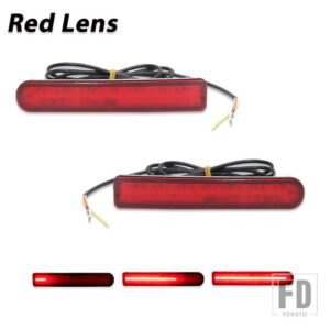 トヨタ テールライトスタイル LED バンパーリフレクターライト 2007-2014 FJ クルーザー TSX テール/ブレーキリアフォグランプウィンカー - Red Lens