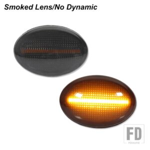 ミニクーパー アンバー フルストリップ LED フェンダー サイドマーカー ウィンカー ライト R55 R56 R57 R58 R59 GEN2 ダイナミック ウィンカー - Smoked NO Dynamic