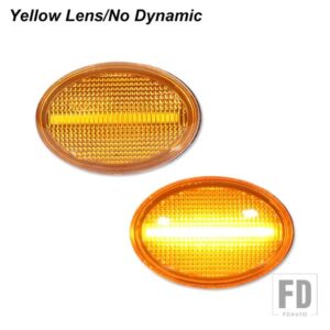ミニクーパー アンバー フルストリップ LED フェンダー サイドマーカー ウィンカー ライト R55 R56 R57 R58 R59 GEN2 ダイナミック ウィンカー - Yellow NO Dynamic