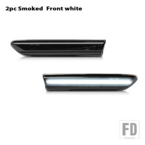 自動車用 フロントリア LED 2004-2008 ACURA TL フル LED サイドマーカーライト フロント リア アンバー レッド オートウィンカーランプ 12V - Smoked Front white