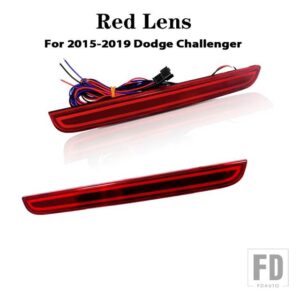 ダッジチャレンジャー用車バンパーサイドマーカーライトウィンカーライト/パーキングライトリアフォグランプブレーキテールライトLEDランプ - 2x15-20 Rear Bumper