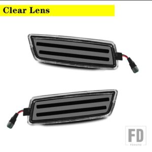 VW アンバー LED バンパーサイドマーカーライト 2006-2009 MK5 ゴルフ/GTI ラビット2005-2010 ジェッタOEM - Clear Lens Amber