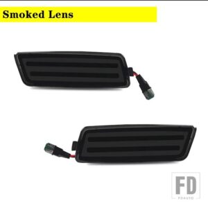VW アンバー LED バンパーサイドマーカーライト 2006-2009 MK5 ゴルフ/GTI ラビット2005-2010 ジェッタOEM - Smoked lens Amber