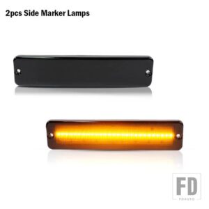 サイドマーカー ウィンカーライト フロントバンパー DRL ライト JEEP WRANGLER YJ デイタイムランニングライト ウィンカーライト 12V - 2PC Side Marker