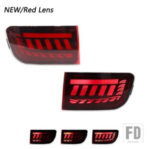 トヨタ ランドクルーザー プラド LC120 FJ120/ 4RUNNER用 2個入り 自動車用 バンパーリフレクターライト テール/ブレーキ リアフォグ ウィンカ - 2pc Red Lens