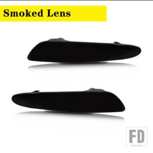 メルセデスベンツ アンバー フル LED バンパー サイドマーカーライト 2003-2006 W211 Eクラス E320 E55 AMG E500 ウィンカーライトランプ - Smoke Lens