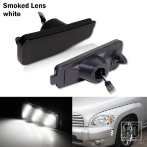 シボレー 自動車用 フロント/リアバンパーサイドマーカーライト 2006-2011 HHR/レッドパーキングライト フロントアンバーウィンカーライト 12V - Front white