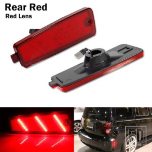 シボレー 自動車用 フロント/リアバンパーサイドマーカーライト 2006-2011 HHR/レッドパーキングライト フロントアンバーウィンカーライト 12V - Rear Red