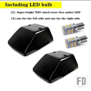 OEM フロントウィンカーライトカバー7507 LED 電球付き1986-2018 年式メルセデス W463 G クラス G500 G550 G55 G63 G65 用 - shell and LED