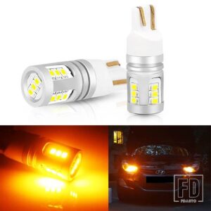 VW 2X LED T10 W5W クリアランスライト カーパーキングライトPOLO GOLF 4 5 6 7 GTI PASSAT B6 B5 JETTA MK5 MK6 CC EOS TOUAREG BEETLE用 - Yellow