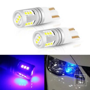 VW 2X LED T10 W5W クリアランスライト カーパーキングライトPOLO GOLF 4 5 6 7 GTI PASSAT B6 B5 JETTA MK5 MK6 CC EOS TOUAREG BEETLE用 - Blue