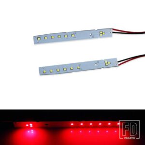 BMW 9SMD LEDまぶた/アイブロウモジュール 2008-2010 E60 LCI 5シリーズ 528I 535I 550I M5用HIDマッチングキセノンホワイト - Red