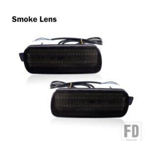 ホンダ CRV バンパーリフレクターライト テールブレーキリアフォグランプ機能 2個 2002-2004 レッド 12V - Smoked Lens