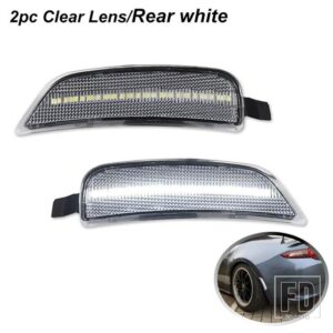マツダ MX-5 ミアータ サイドマーカーライトアセンブリ用OEM ウィンカーサイドマーカーライトフロントリアフェンダーバンパーライト 16-23 の交 - 2pc Rear White