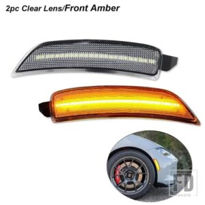 マツダ MX-5 ミアータ サイドマーカーライトアセンブリ用OEM ウィンカーサイドマーカーライトフロントリアフェンダーバンパーライト 16-23 の交 - 2pc Front Amber4