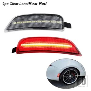 マツダ MX-5 ミアータ サイドマーカーライトアセンブリ用OEM ウィンカーサイドマーカーライトフロントリアフェンダーバンパーライト 16-23 の交 - 2pc Rear Red5