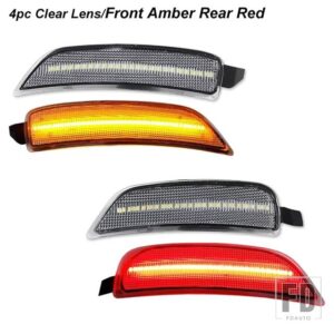 マツダ MX-5 ミアータ サイドマーカーライトアセンブリ用OEM ウィンカーサイドマーカーライトフロントリアフェンダーバンパーライト 16-23 の交 - 4pc Amber Red6