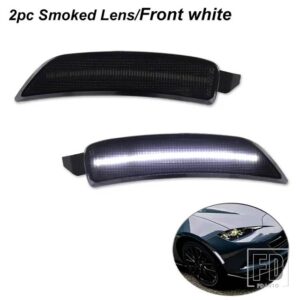 マツダ MX-5 ミアータ サイドマーカーライトアセンブリ用OEM ウィンカーサイドマーカーライトフロントリアフェンダーバンパーライト 16-23 の交 - 2pc Front White7