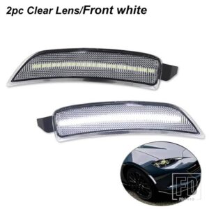 マツダ MX-5 ミアータ サイドマーカーライトアセンブリ用OEM ウィンカーサイドマーカーライトフロントリアフェンダーバンパーライト 16-23 の交 - 2pc Front white