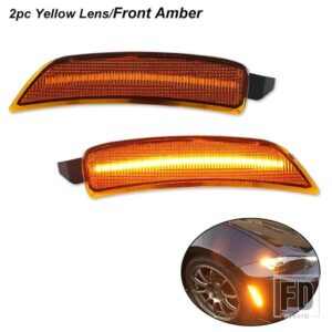 マツダ MX-5 ミアータ サイドマーカーライトアセンブリ用OEM ウィンカーサイドマーカーライトフロントリアフェンダーバンパーライト 16-23 の交 - 2pc Front amber
