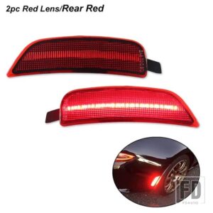 マツダ MX-5 ミアータ サイドマーカーライトアセンブリ用OEM ウィンカーサイドマーカーライトフロントリアフェンダーバンパーライト 16-23 の交 - 2pc Rear red